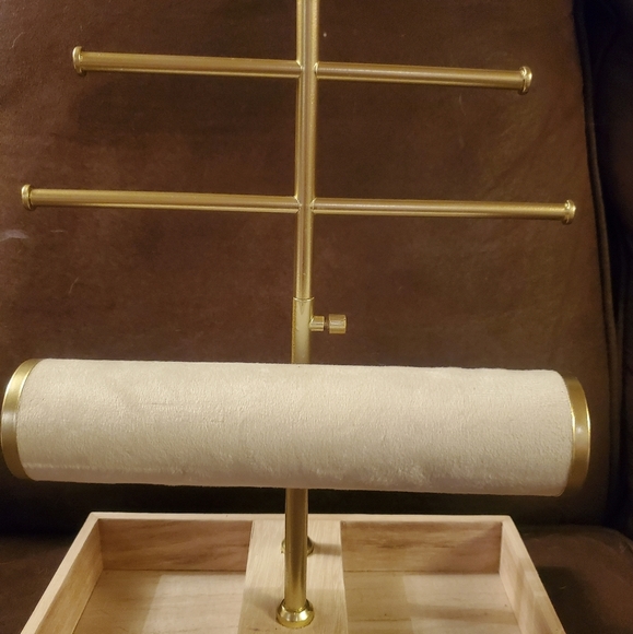Target Other - Jewelry Organizer NWOT gold and natural wood